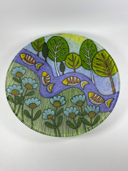 11.5 inch bowl by Silly Dog Art Glass