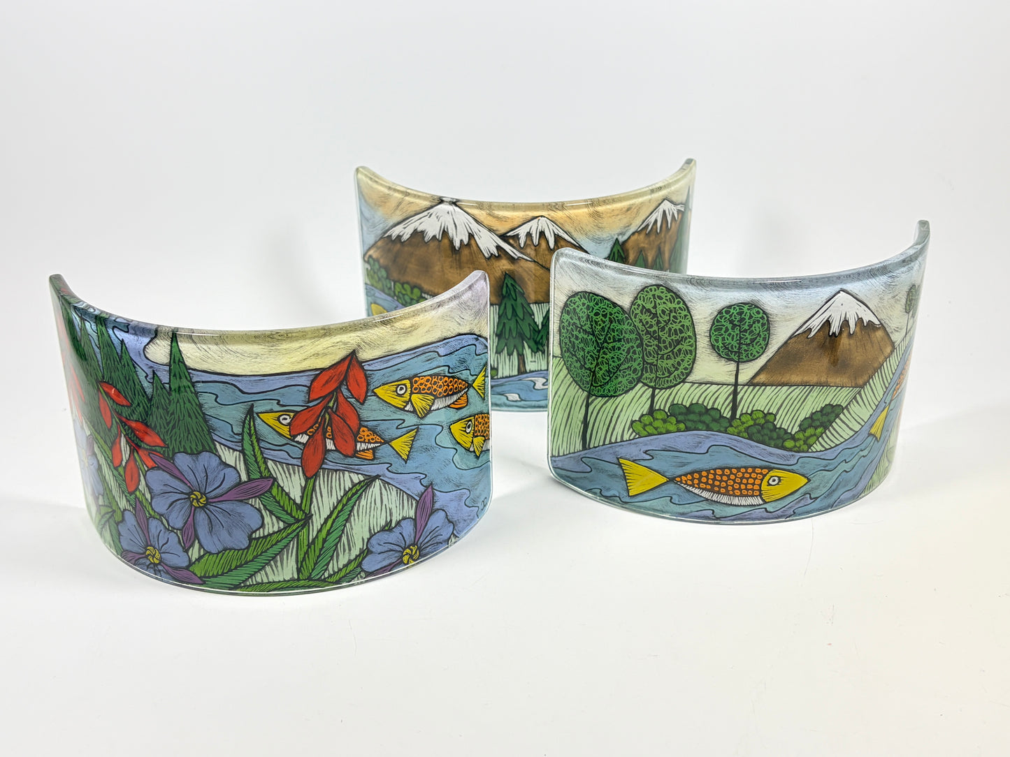 3x6 Candle Screen by Silly Dog Art Glass