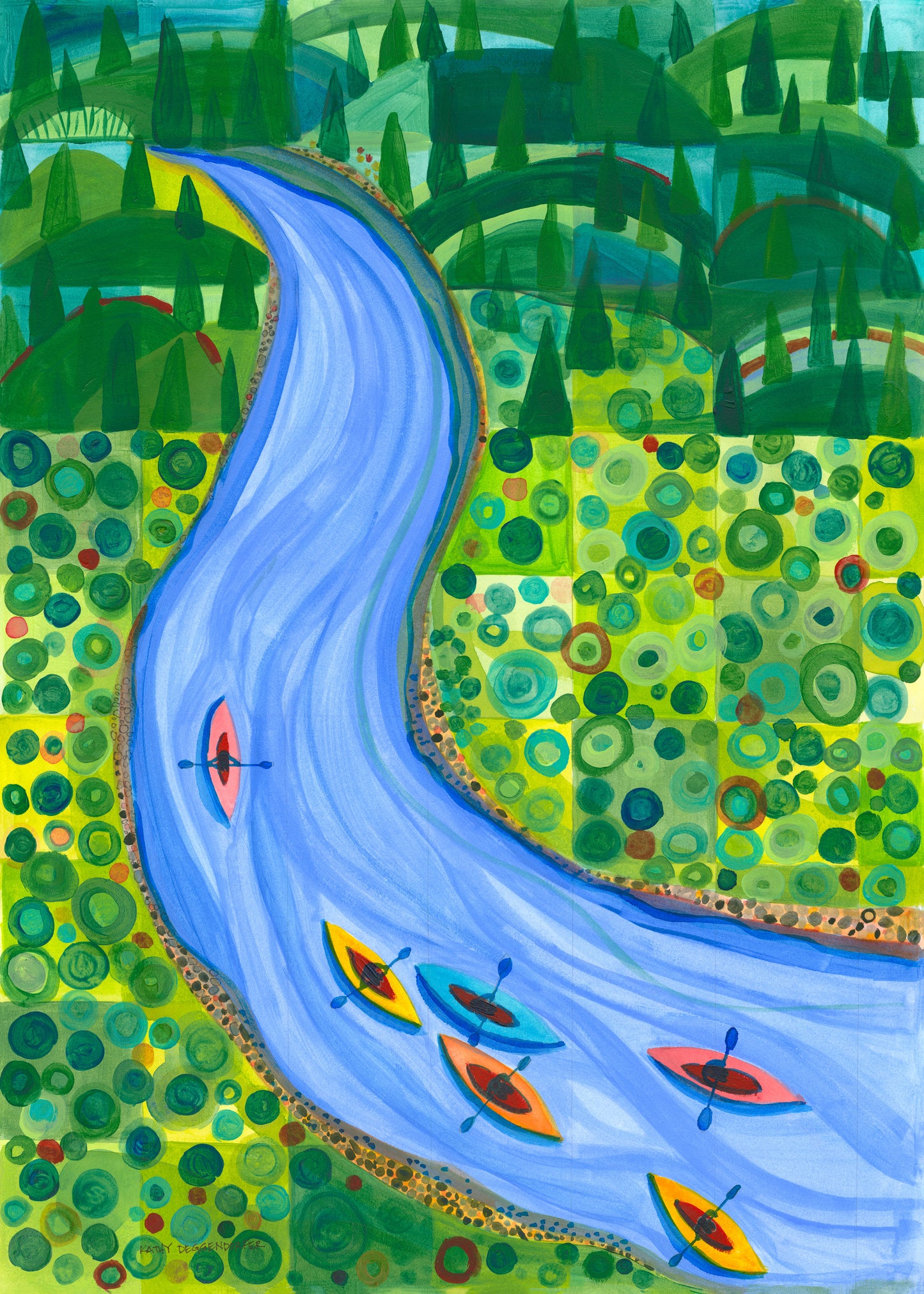 Opening the Klamath fine art giclee print Kathy Deggendorfer