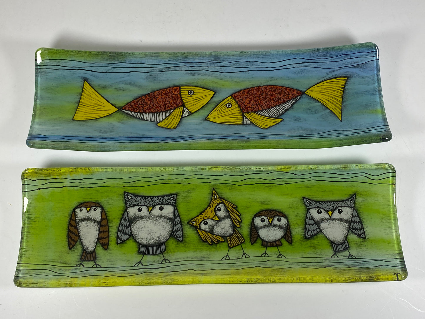 4x12 tray by Silly Dog Art Glass