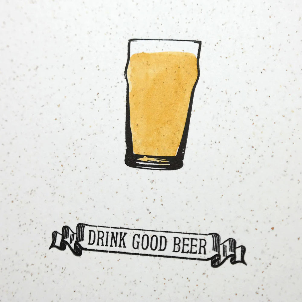 Drink Good Beer Letterpress and watercolour Print by Green Bird Press