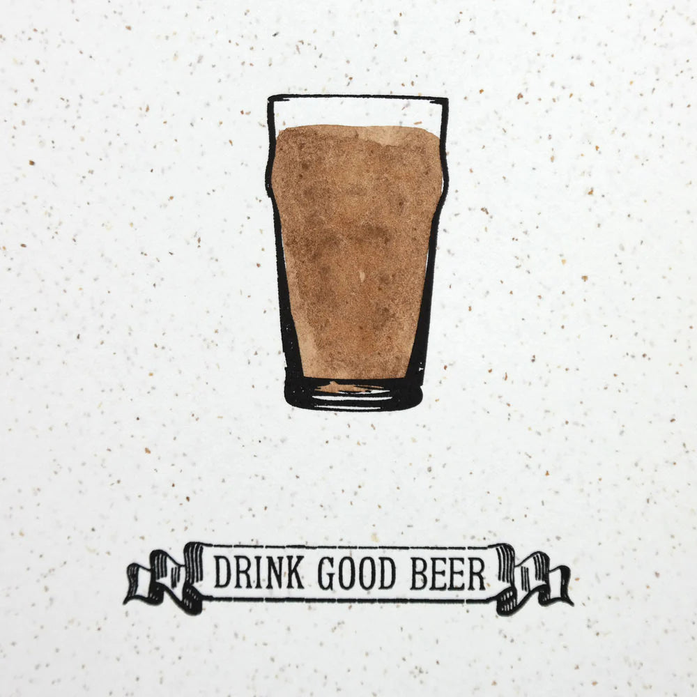 Drink Good Beer Letterpress and watercolour Print by Green Bird Press