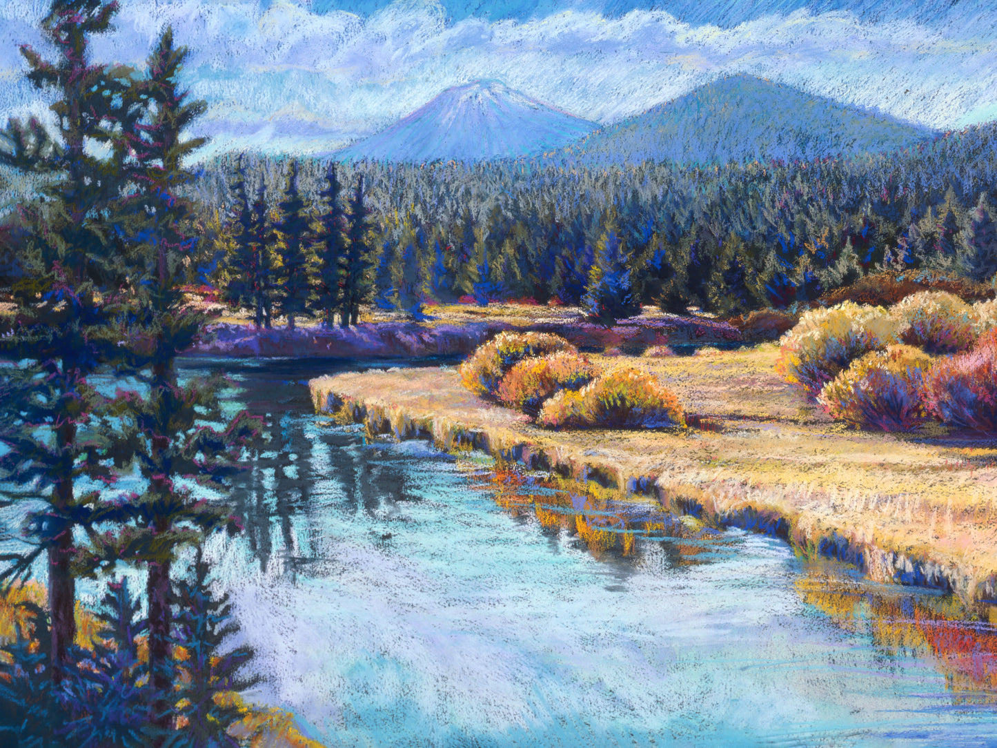 Framed - Bend in the River Canvas Print by Susan Luckey Higdon