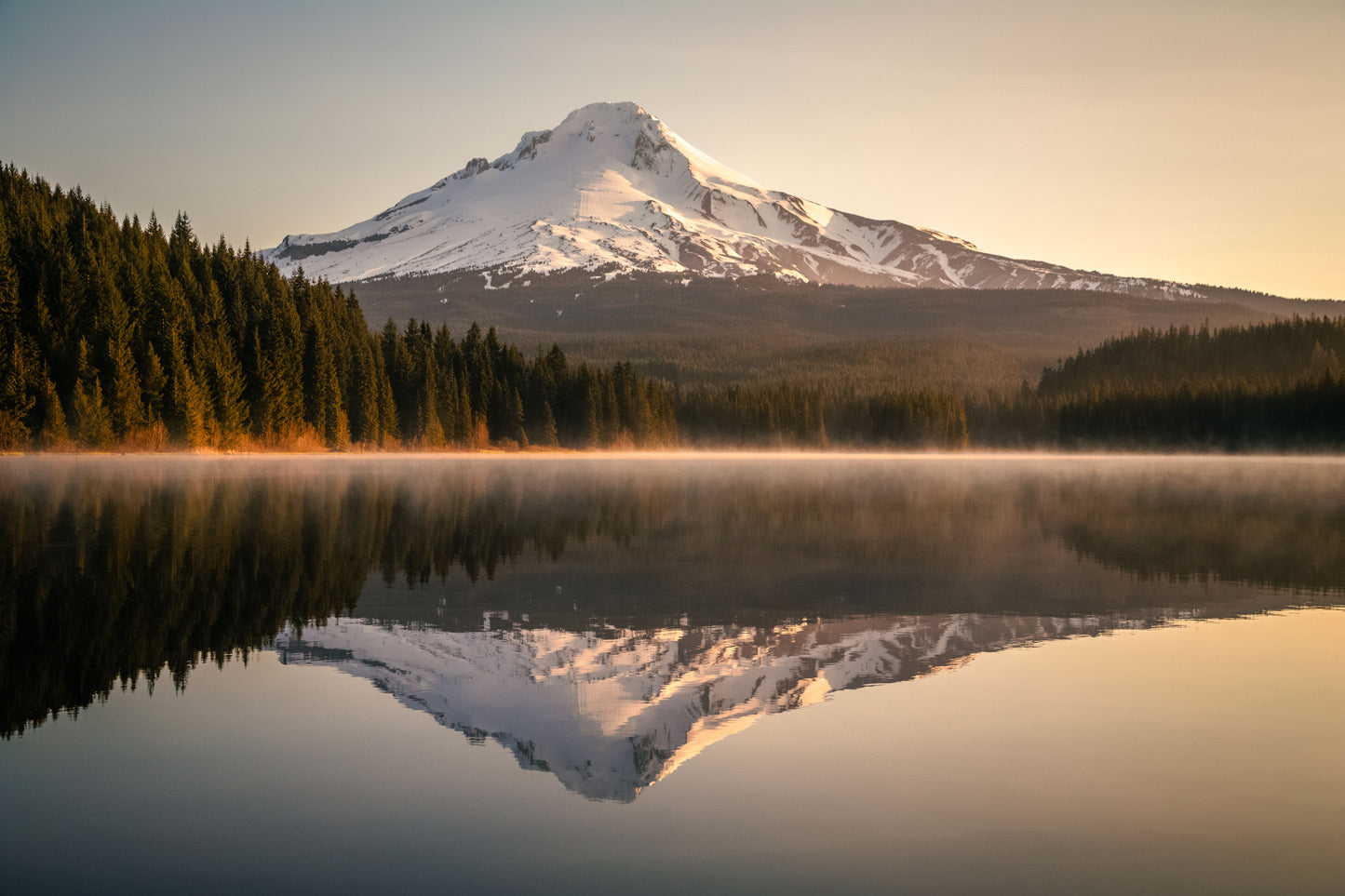 Framed - Early Spring at Trillium Lake by Extreme Oregon