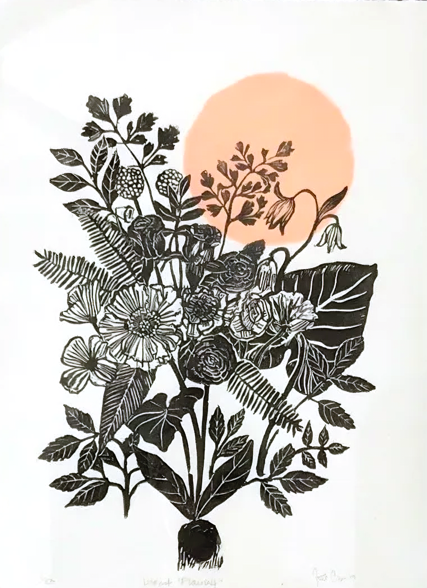 Flourish - linocut Print by Kelsi Cross