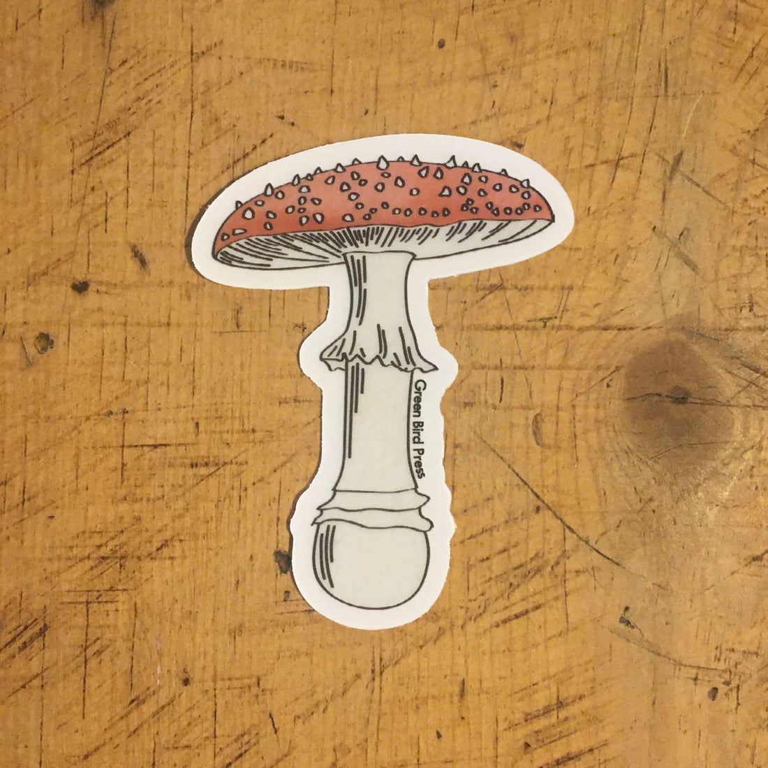 Fly Agaric Mushroom Sticker by Green Bird Press