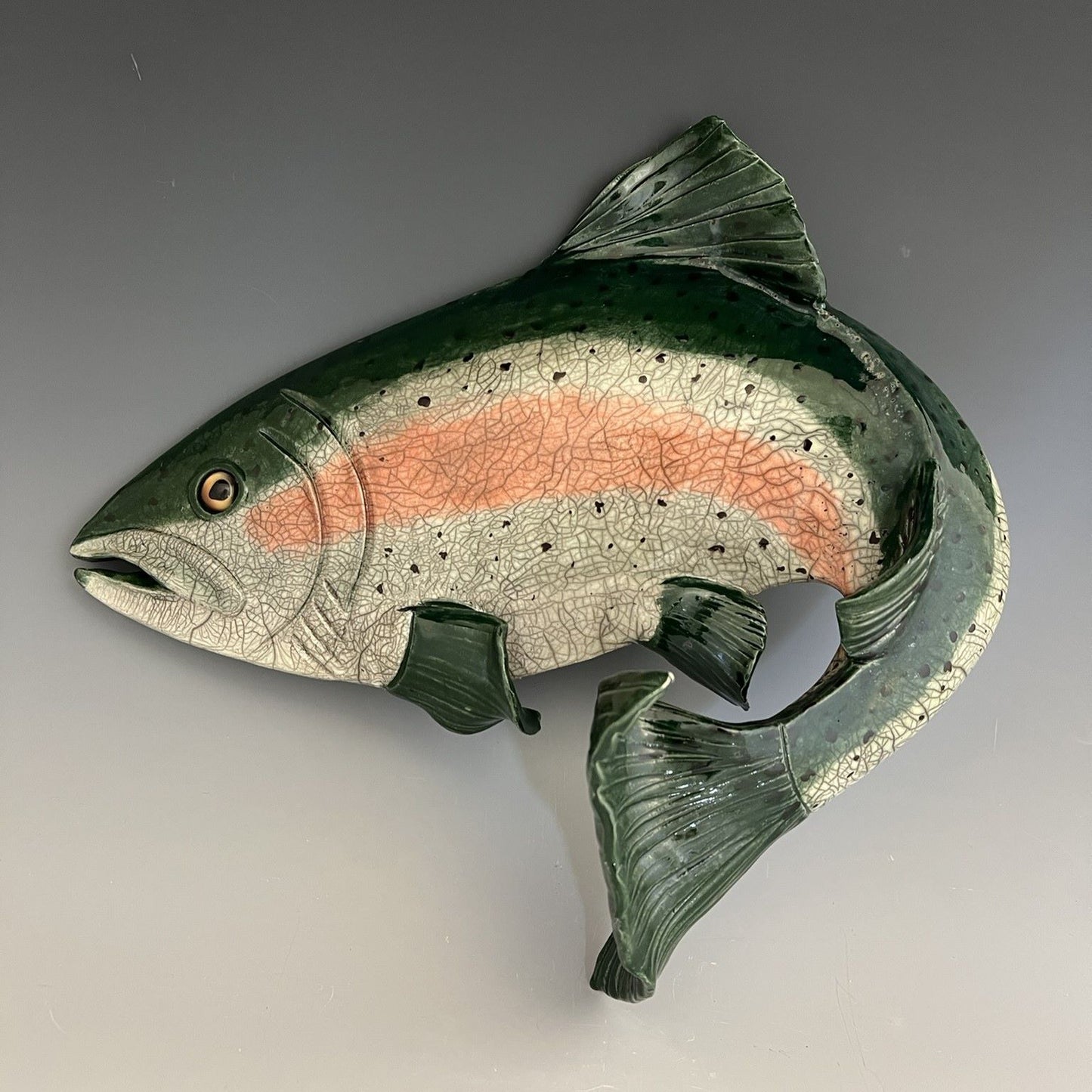 Raku Fish by Muddy Creek Studio