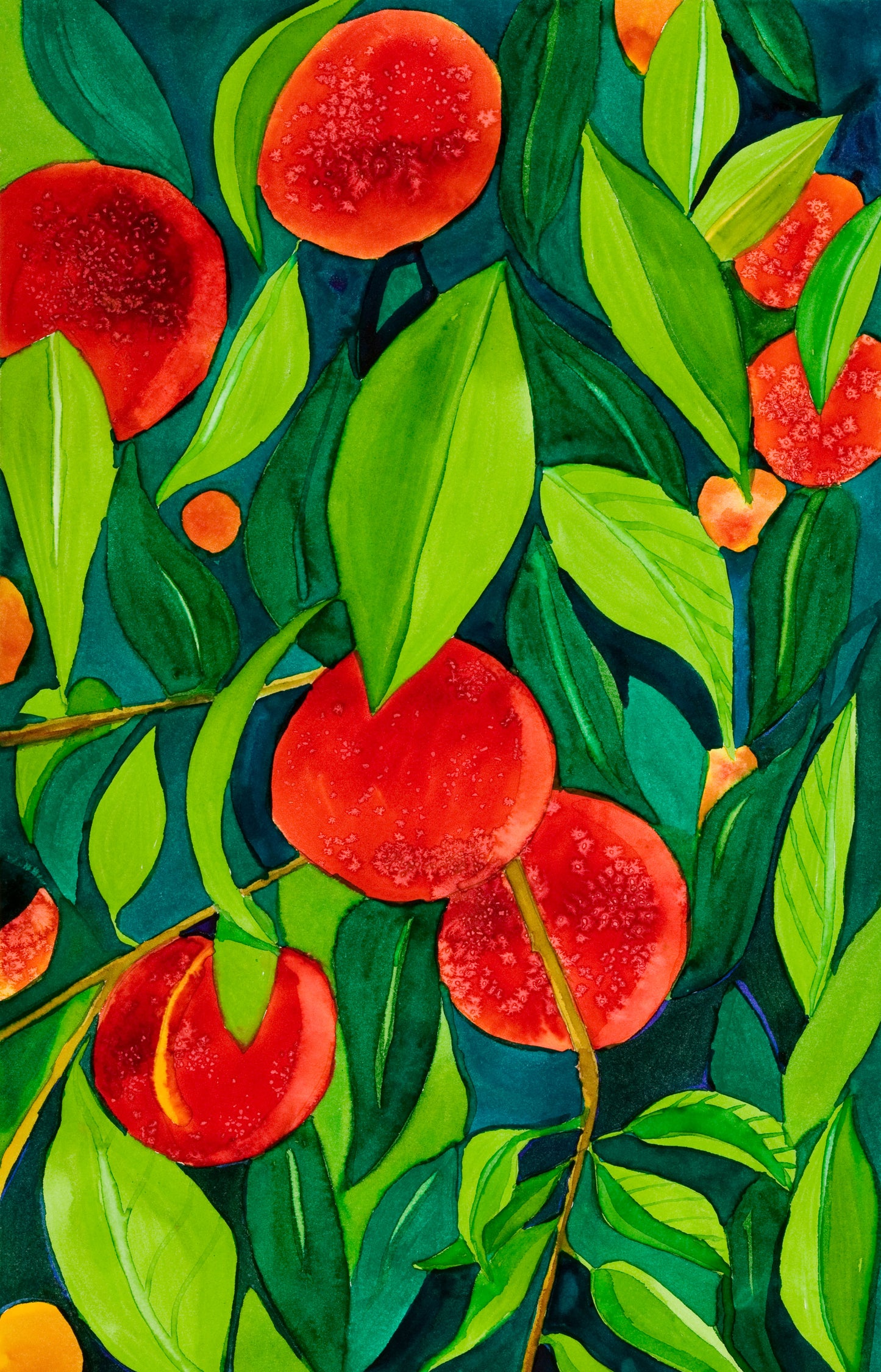 Kimberly Peaches Print by Kathy Deggendorfer