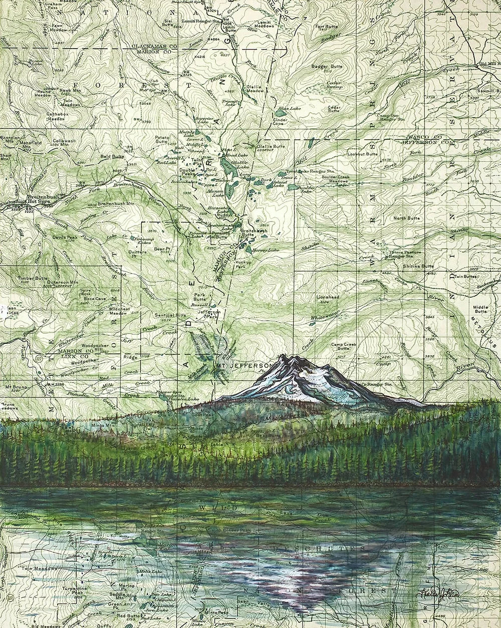 Mount Jefferson Print by Katie Jeanne Reim / Final Switchback