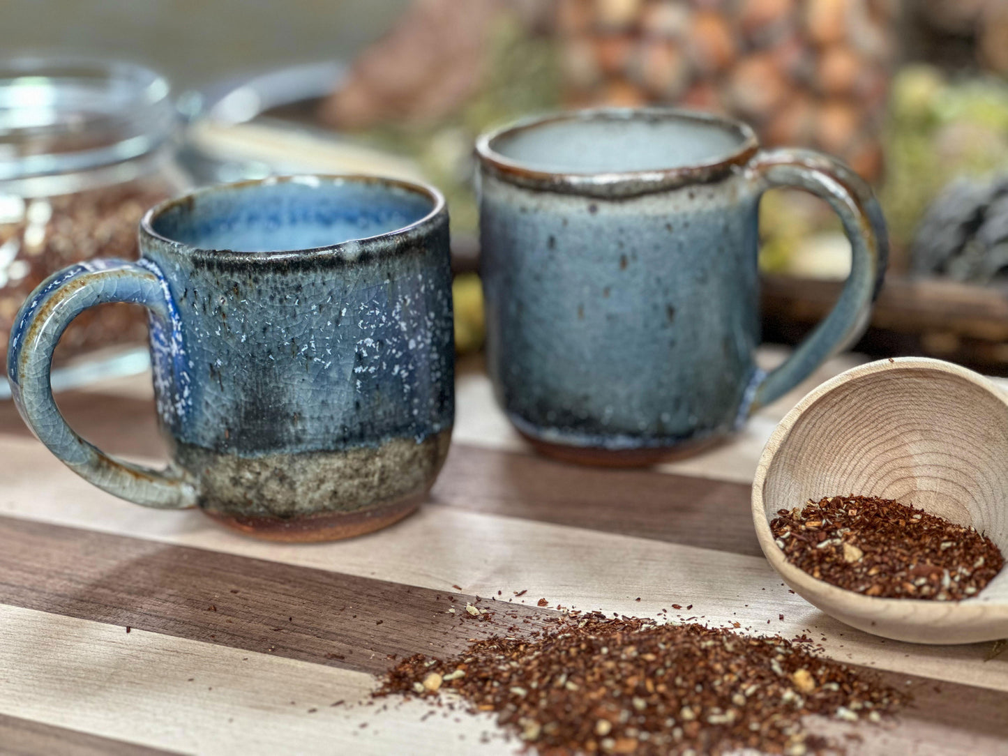 Midnight Manuscript / Dark Blue Mugs by Novel Pottery