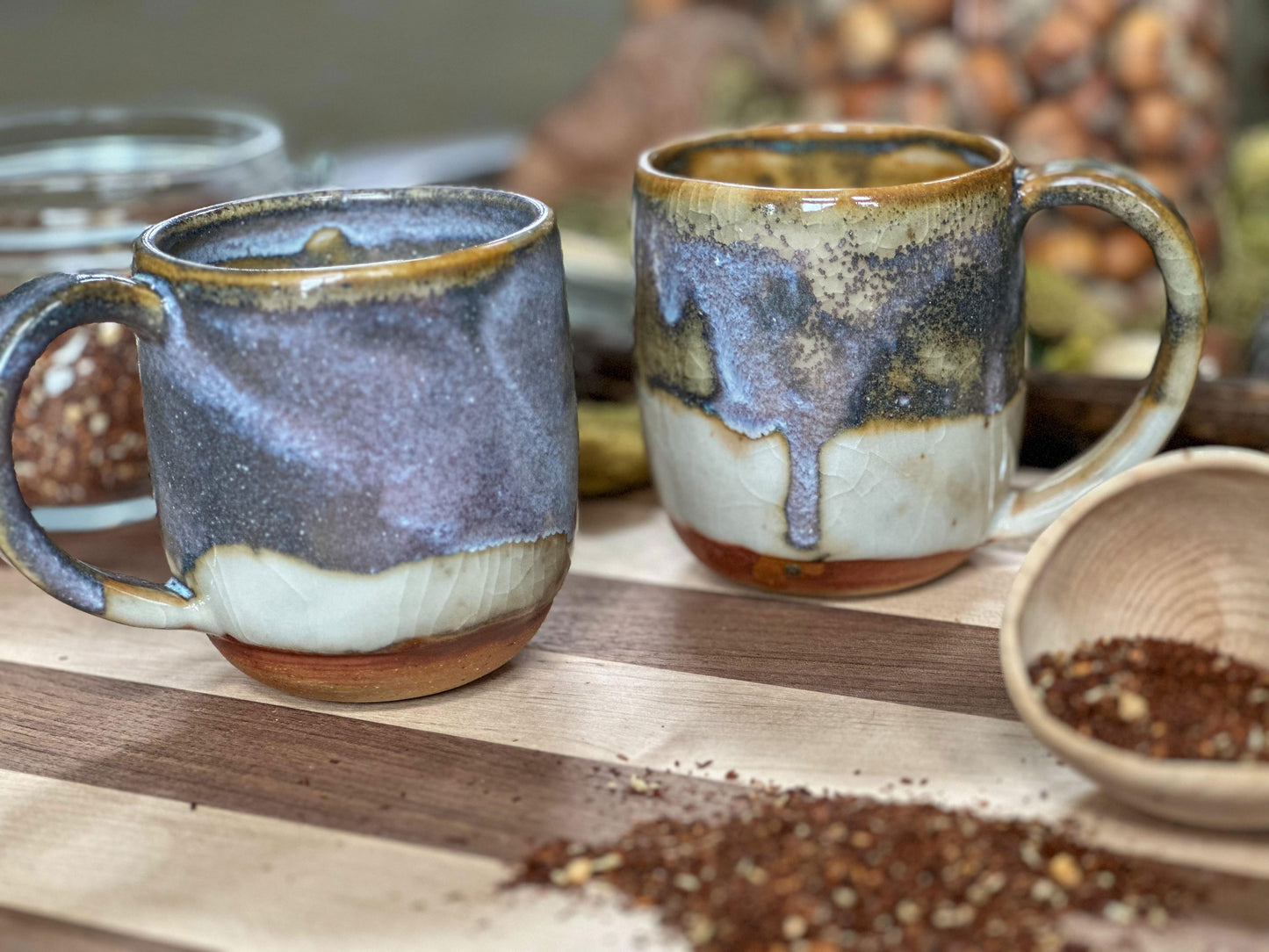 Editors Elixir / Purple Mugs by Novel Pottery
