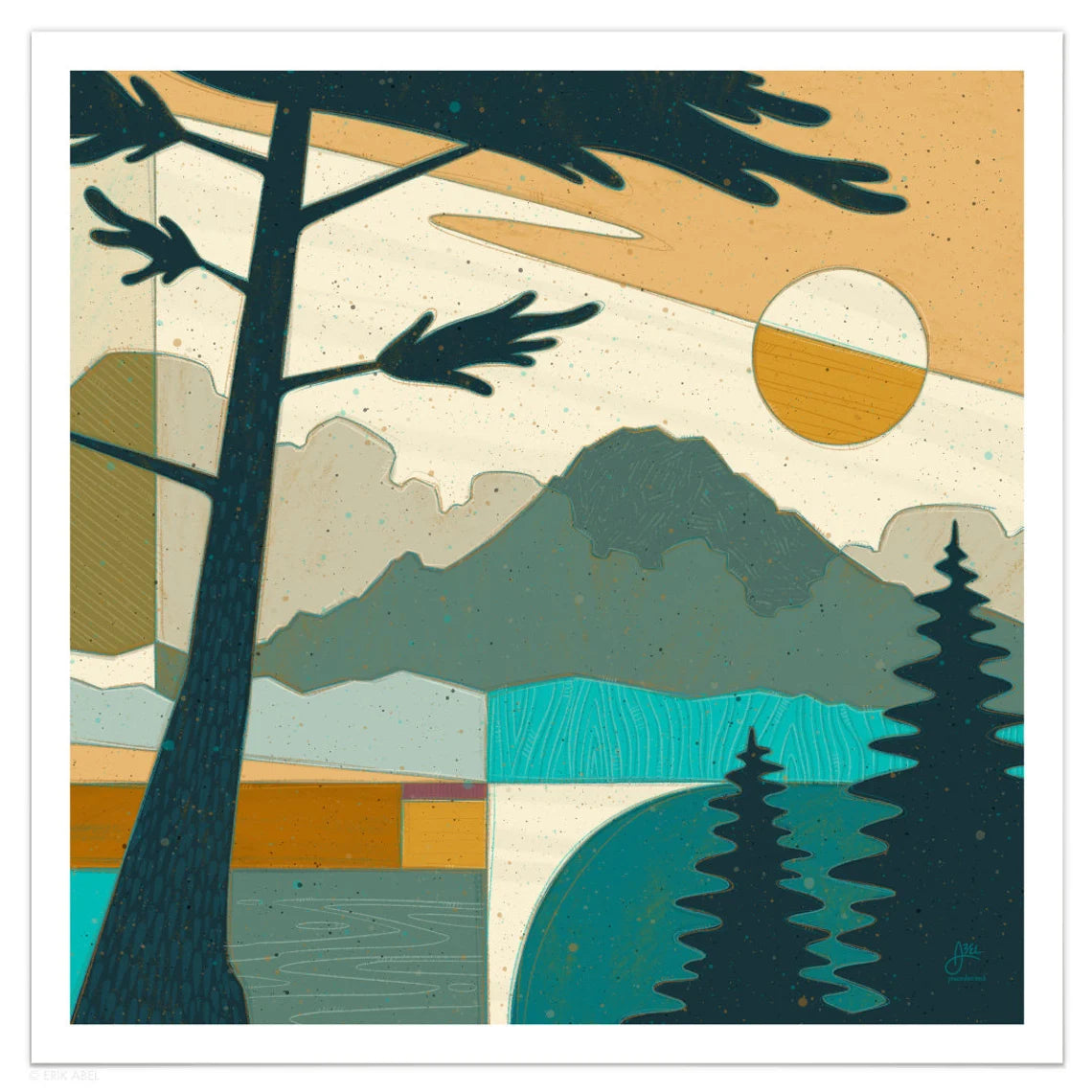 Pnwonderland: Rainier Print by Erik Abel