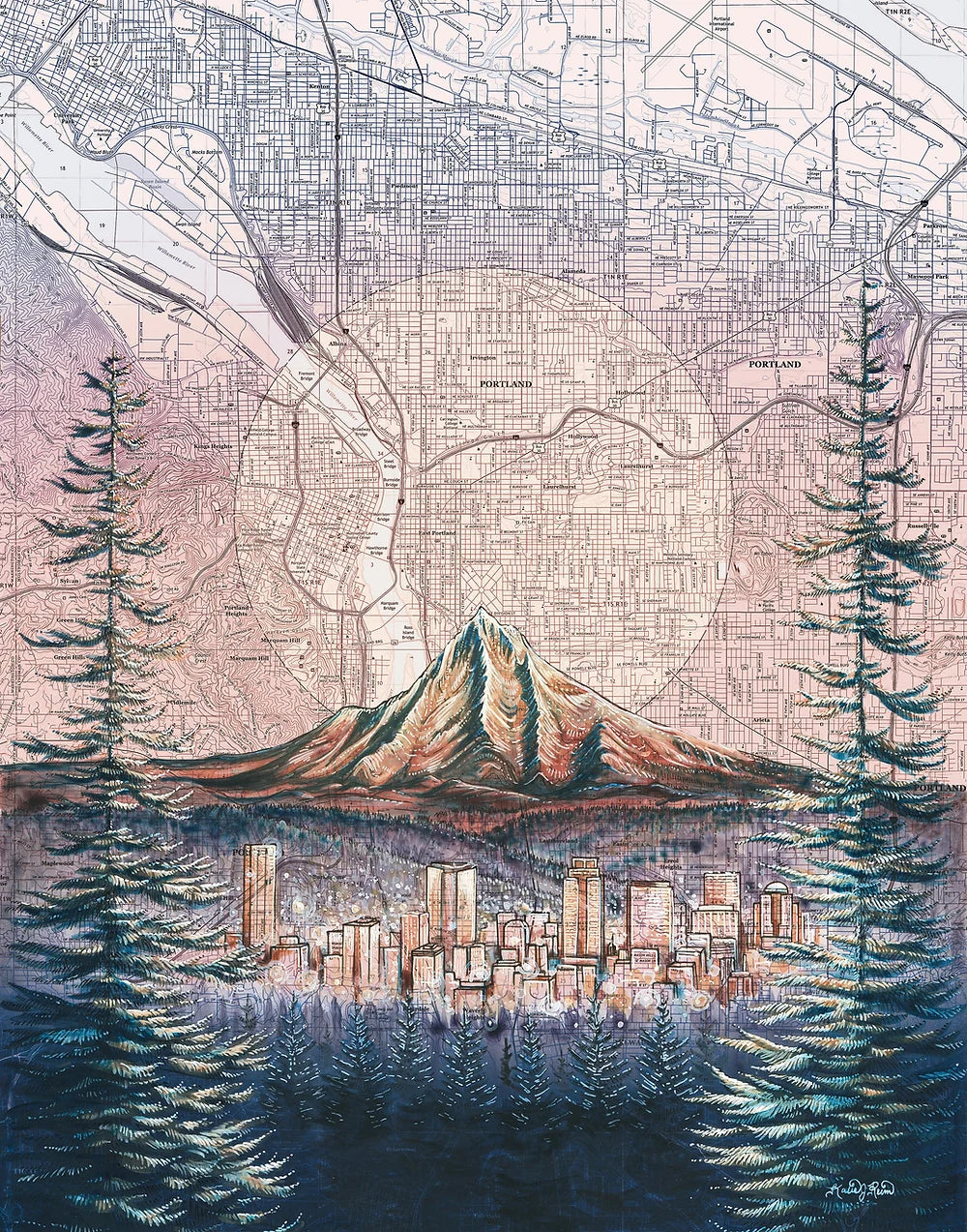 Portland Glow Print by Katie Jeanne Reim / Final Switchback