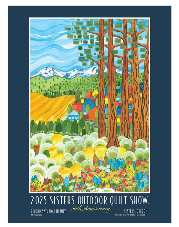 Framed - 2025 Sisters Outdoor Quilt poster by Kathy Deggendorfer
