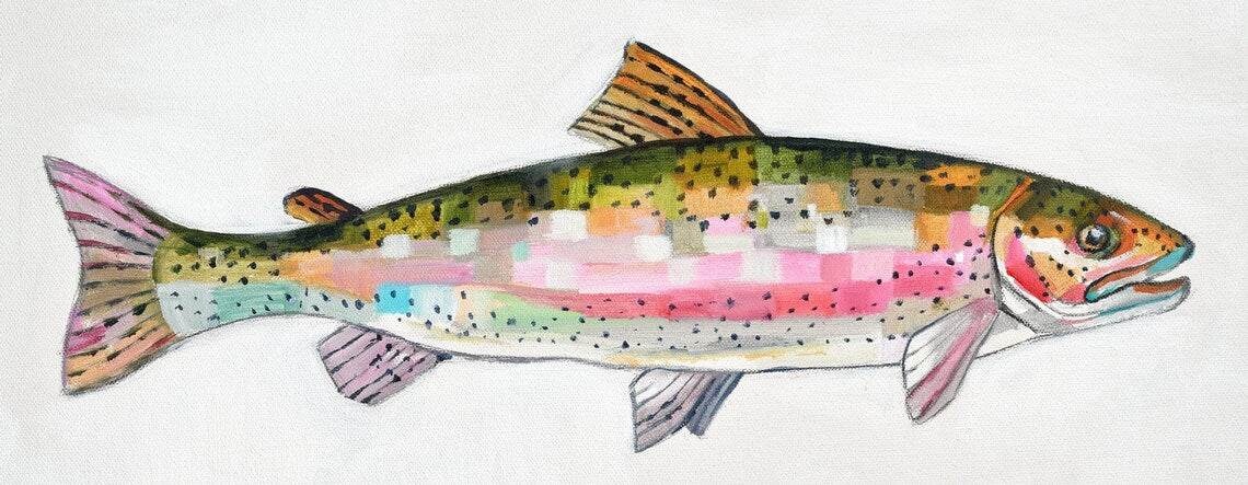 Framed - Rainbow Trout print by Sheila Dunn