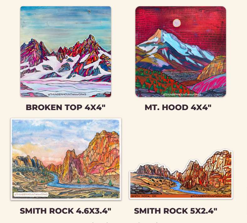 Oregon Stickers by Thunder Mountain Works