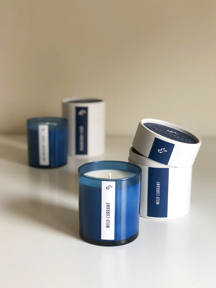 Sapphire Blue Vessel by Wild Currant Candle