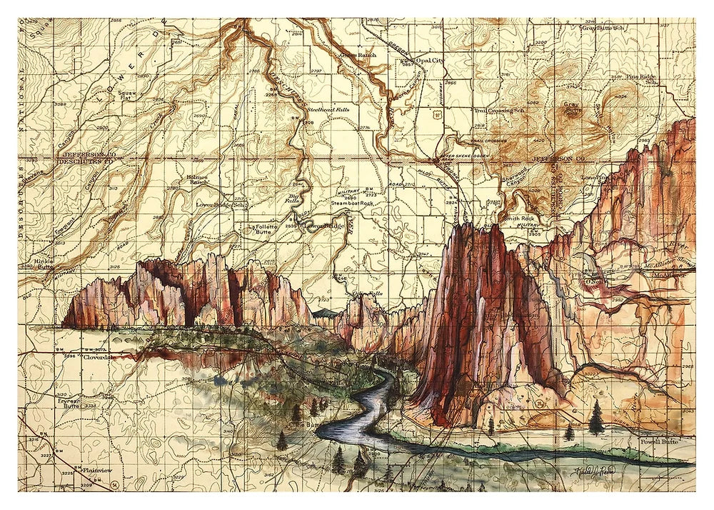 Smith Rock Print by Katie Jeanne Reim / Final Switchback