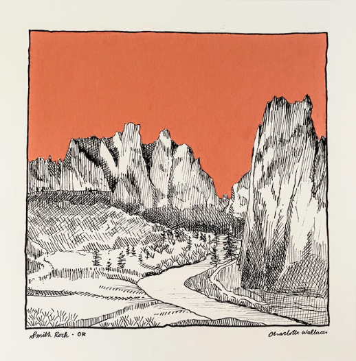 Smith Rock Print by Charlotte Wallace