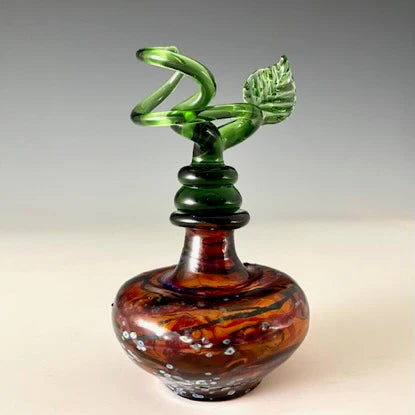 Blown Glass Stoppered Bottle by Joshua Rodine