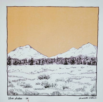 Three Sisters Print by Charlotte Wallace