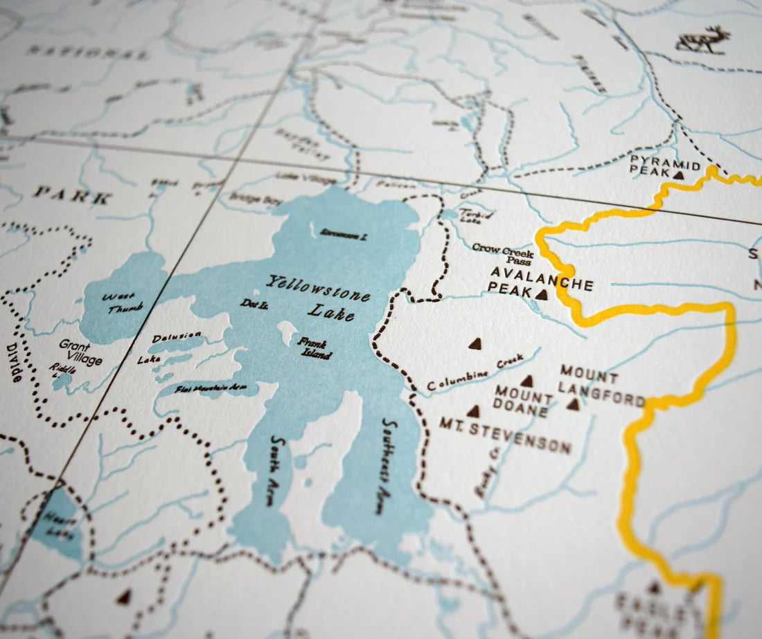 Yellowstone National Park Print by Quail Lane Press