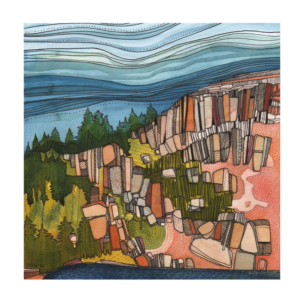 Chicken Spring Lake print by Lindsey Fox