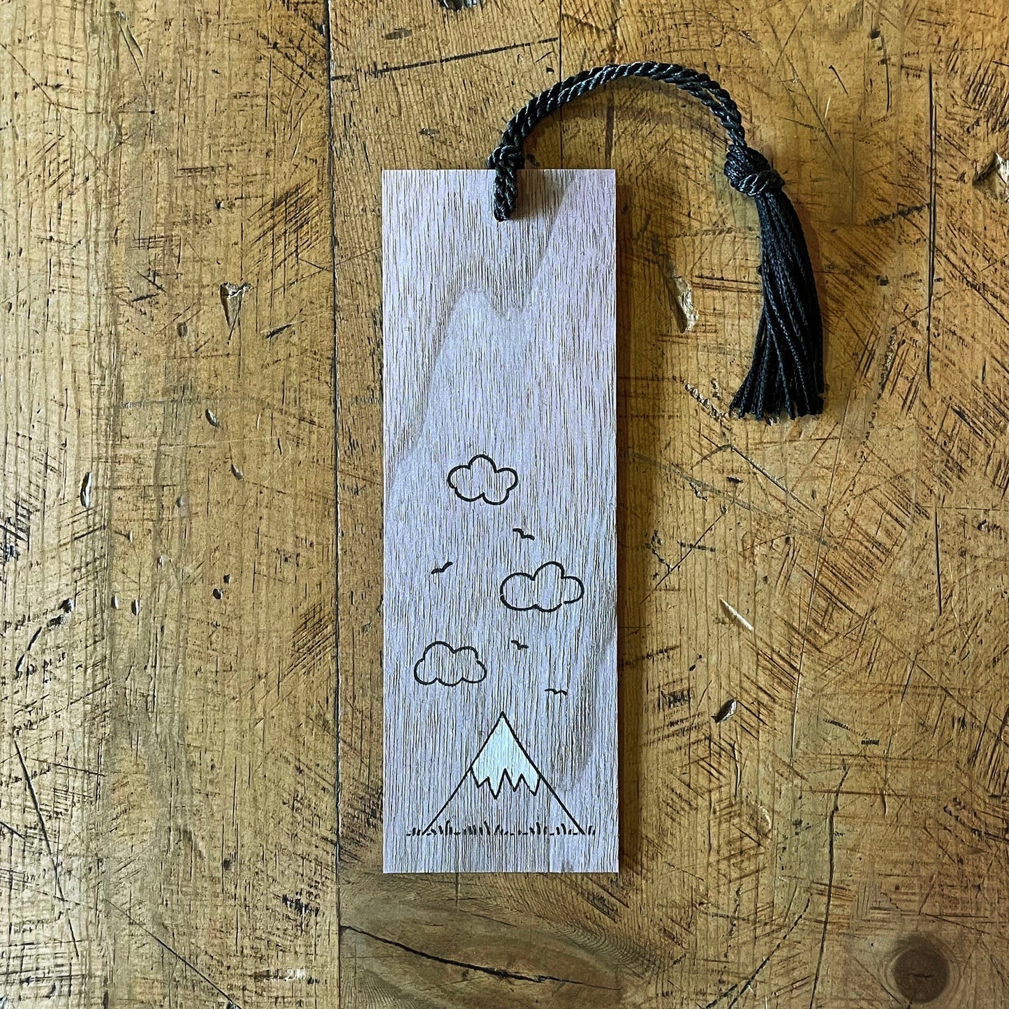 Minimal Adventure Letterpress and Watercolor Bookmark by Green Bird Press