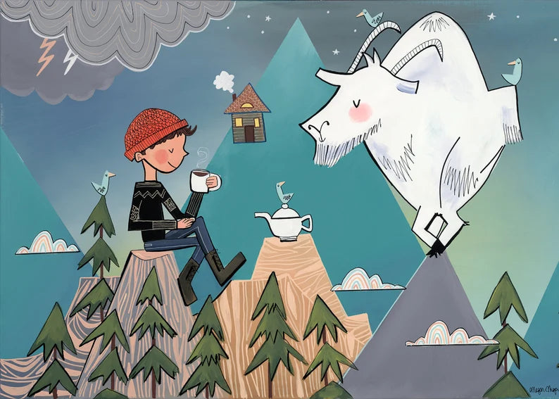 Mountain Goat - Home on the Mountain Range #11 Print by Megan Marie Myers