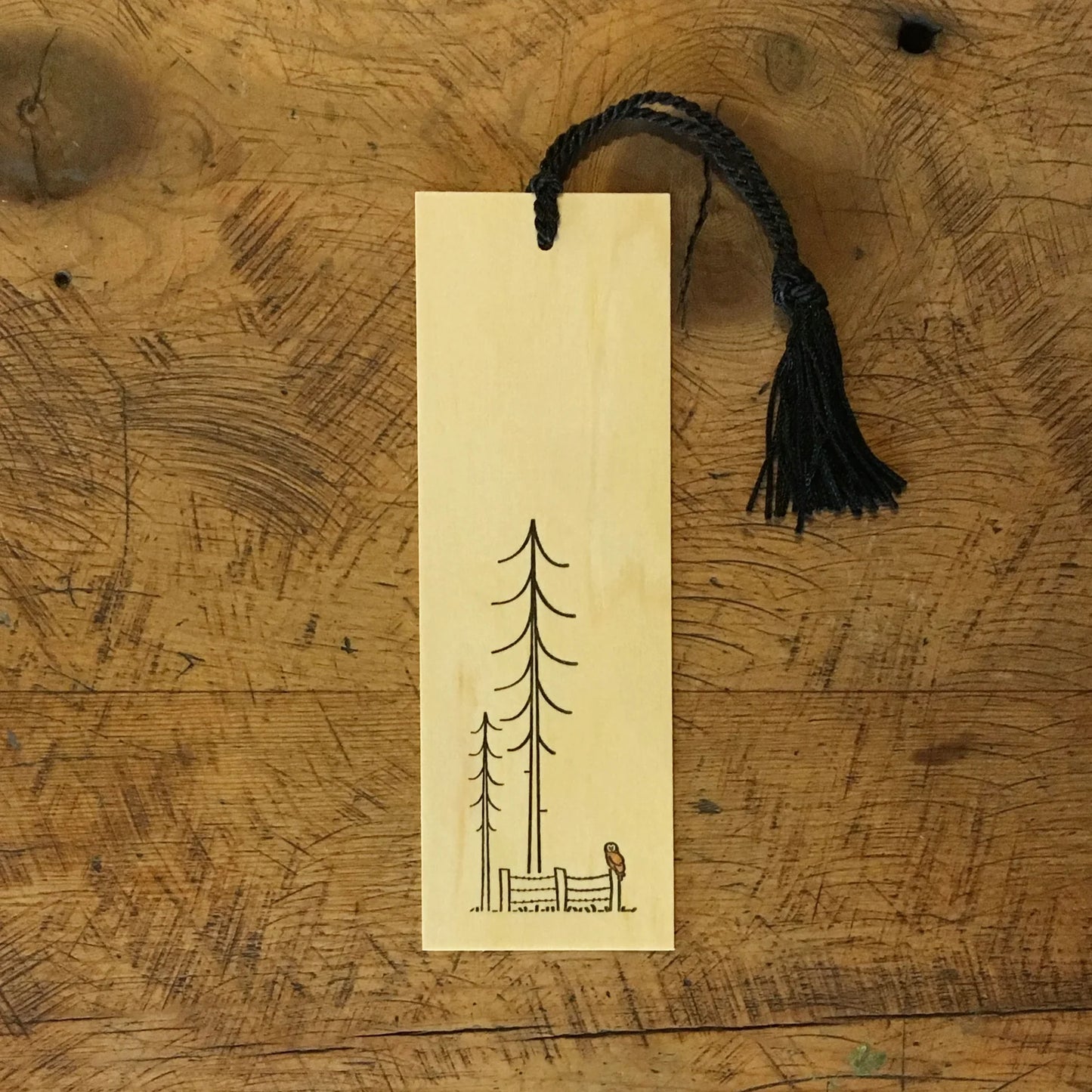 Minimal Adventure Letterpress and Watercolor Bookmark by Green Bird Press