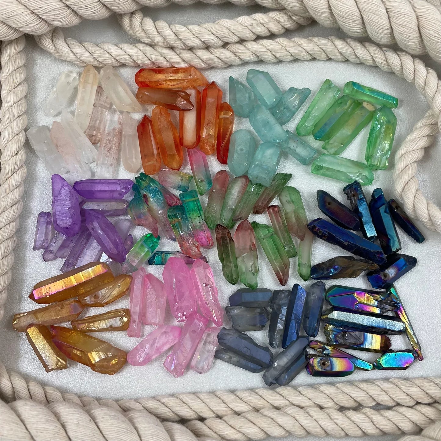 Quartz Point Necklace - Brass by Mitch Jewelry