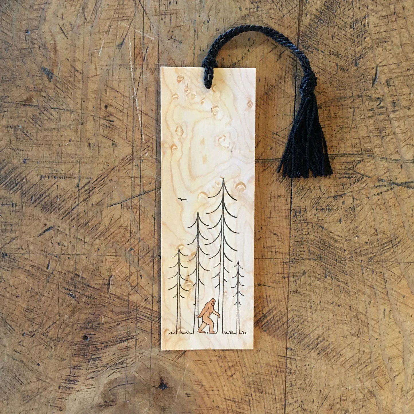 Minimal Adventure Letterpress and Watercolor Bookmark by Green Bird Press
