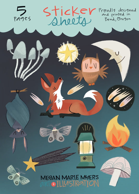 5 Pack Sticker Sheet by Megan Marie Myers