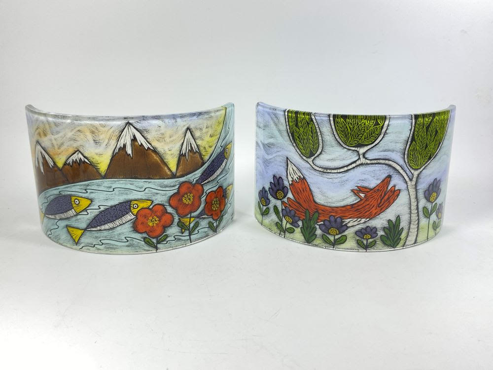 4x8 Candle Screen by Silly Dog Art Glass