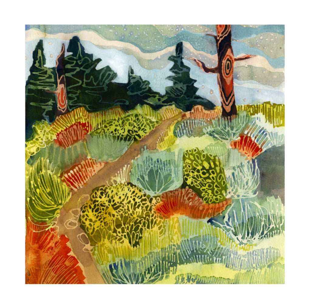 Walk into Wrightwood print by Lindsey Fox