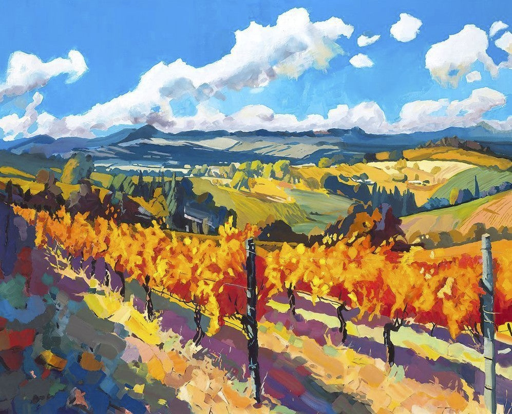 Willamette Valley Vineyard Print by Dave Fox