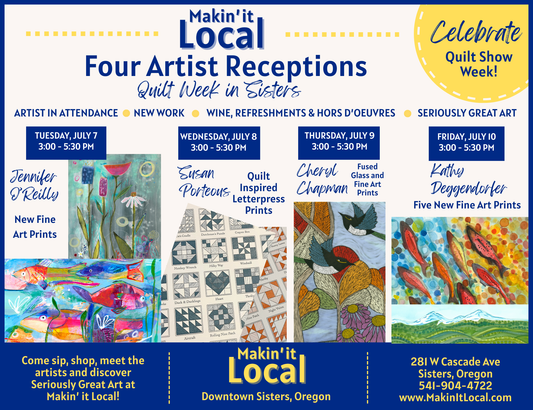 Quilt Week in Sisters just got a whole lot more artsy (and a little more delicious).