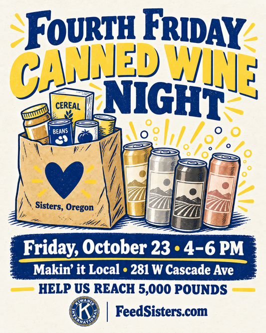 Join us for Fourth Friday Canned Wine Night - October 23rd - Feed Sisters!