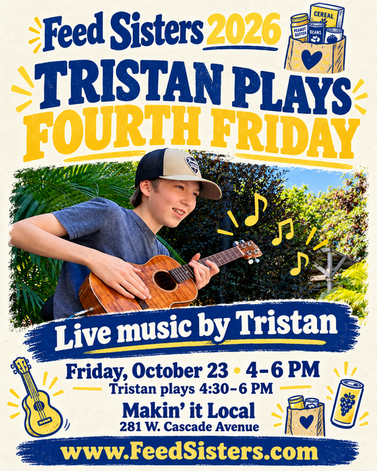 Live Music highlights Feed Sisters Fourth Friday Canned Wine Night - Friday October 23, 2026
