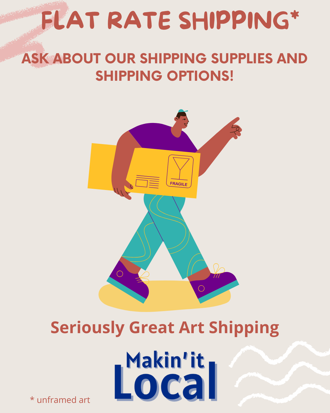 SCORE: Flat Rate and Free Shipping Options now available  from Makin' it Local.