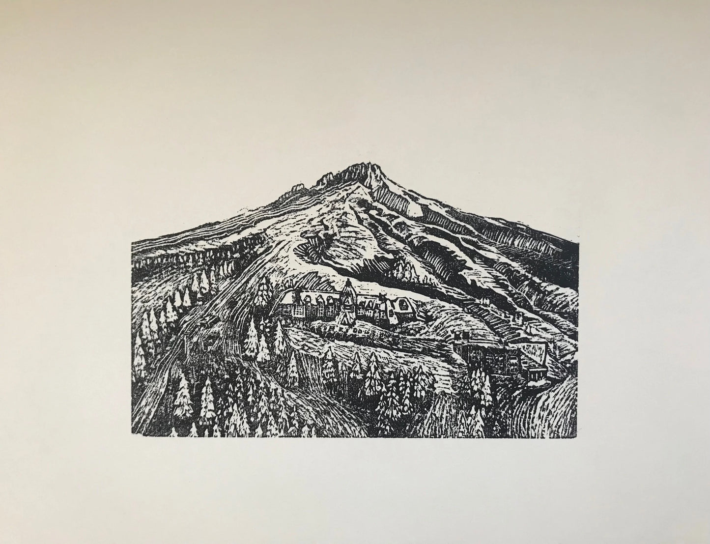 Timberline - Woodcut Print by Kelsi Cross