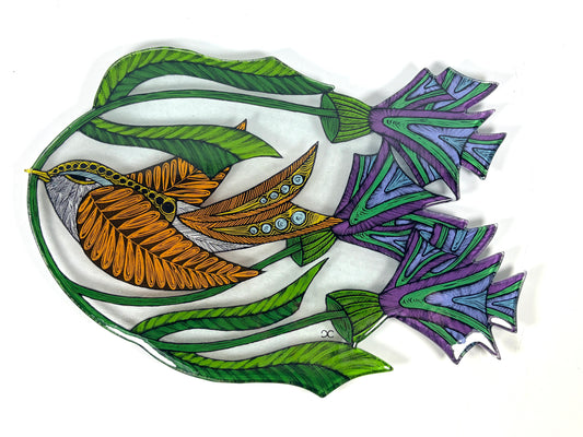 Whimsical glass cutout Series by Silly Dog Art Glass