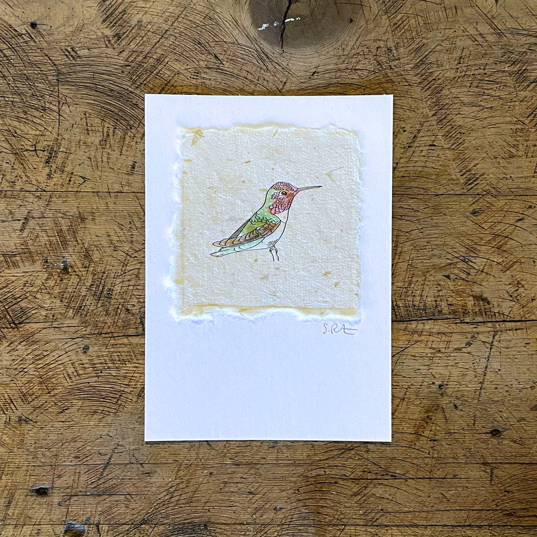 Bird Letterpress Prints on Handmade Paper by Green Bird Press