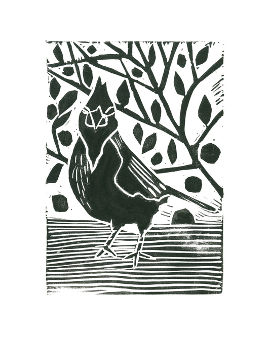Framed - Block Print Series - Giclee Print by Kathy Deggendorfer