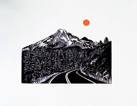 Coming Home - Linocut Print by Kelsi Cross