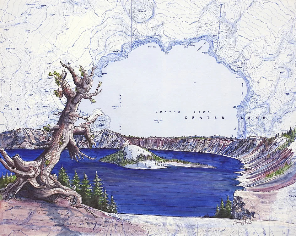 Crater Lake Print by Katie Jeanne Reim / Final Switchback