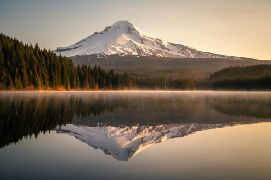 Framed - Early Spring at Trillium Lake by Extreme Oregon