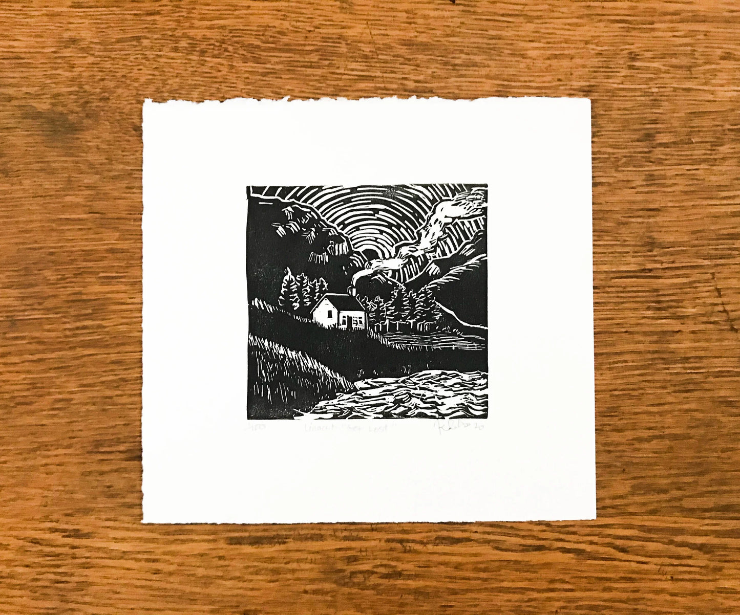 Get Lost - linocut Print by Kelsi Cross