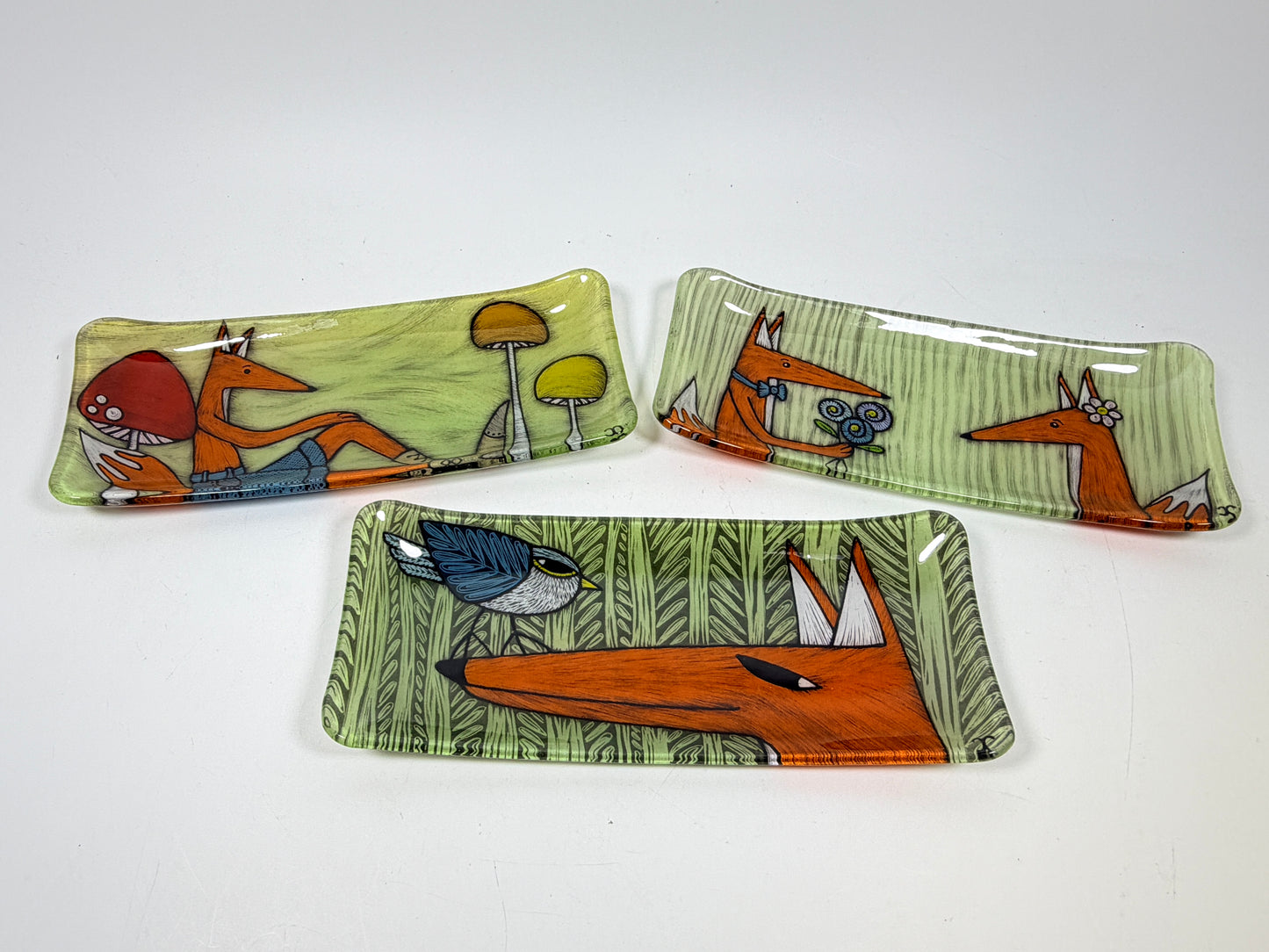 3x6 tray by Silly Dog Art Glass