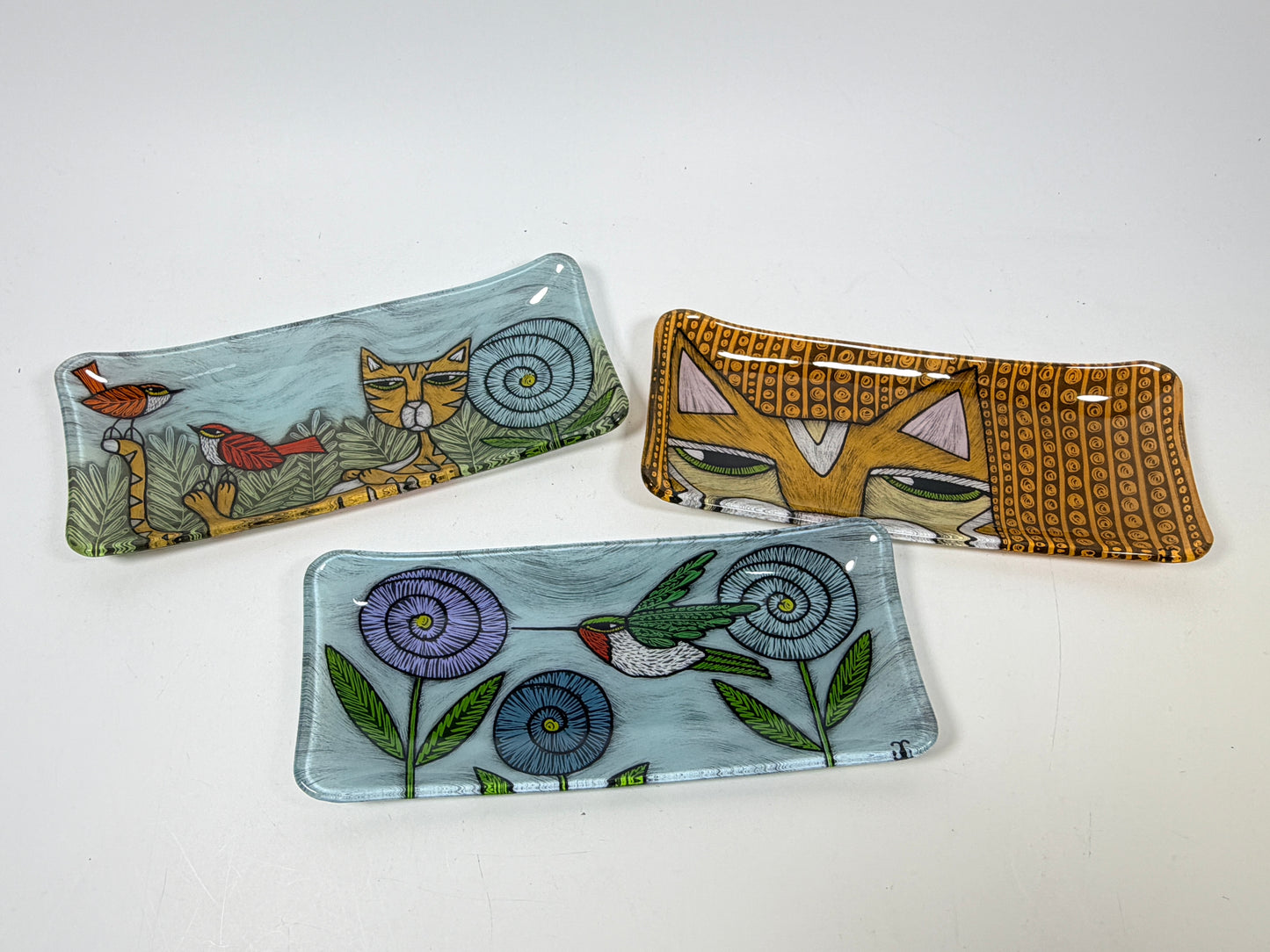 3x6 tray by Silly Dog Art Glass
